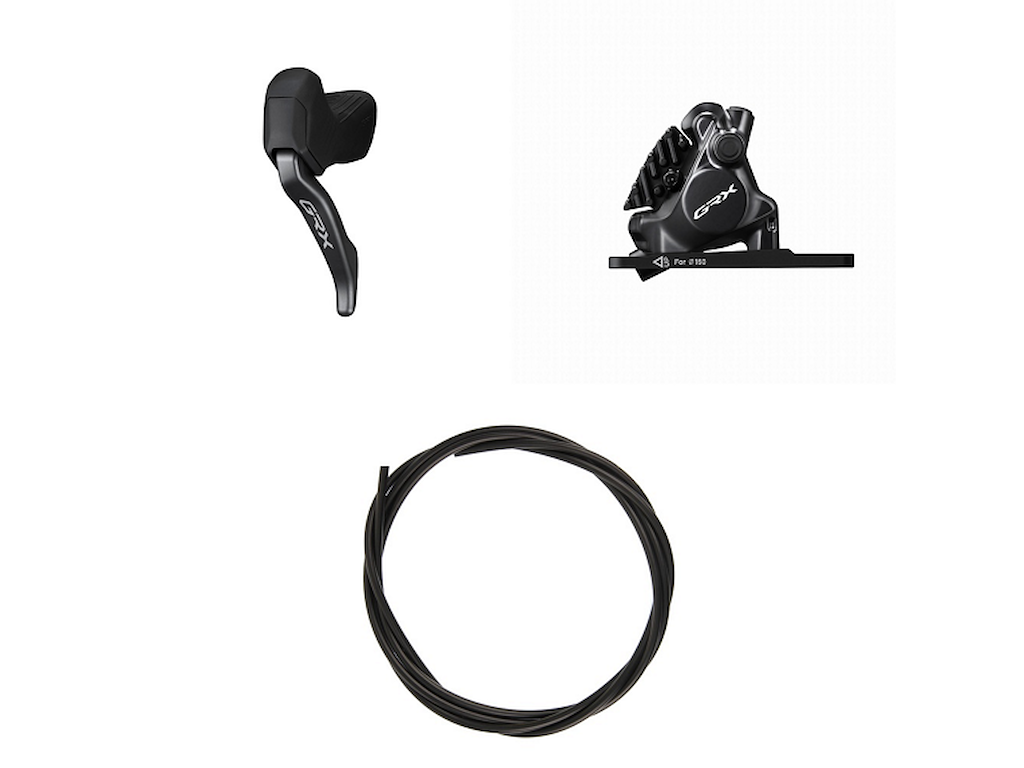 Shimano GRX Hydraulisk bremsesæt til Gravel  - Front/Venstre - resin med finne