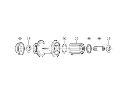 Shimano gummipakning til body på bagnav model FH-M585