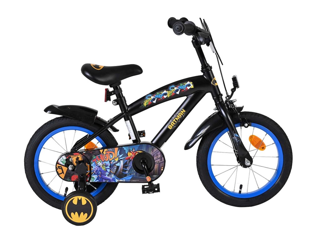 Volare Batman Børnecykel - 14" med støttehjul - Sort Volare Batman Børnecykel - 14" med støttehjul - Sort