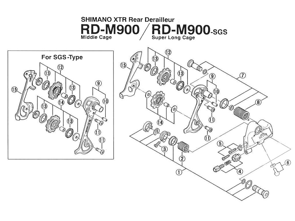 Shimano justeringsenhed for kabel på RD-M900
