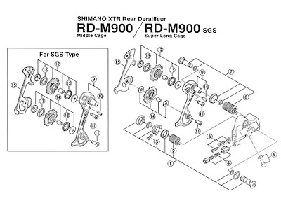 Shimano justeringsenhed for kabel på RD-M900