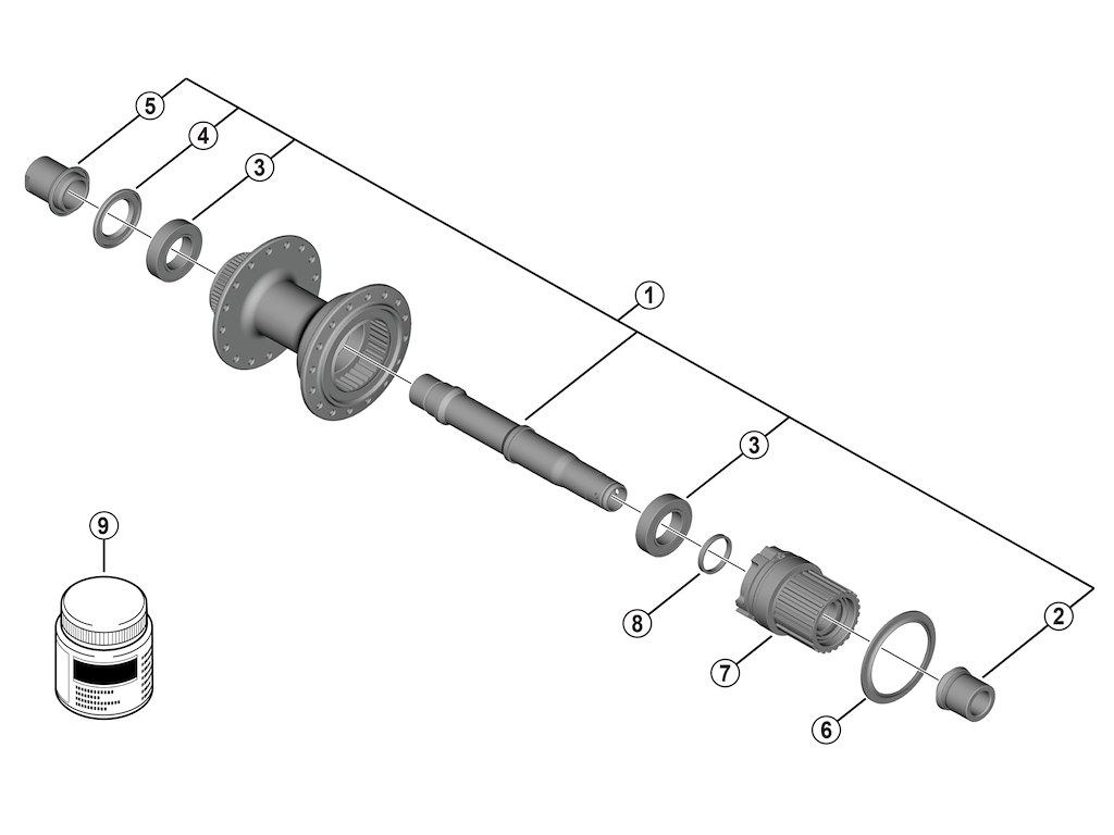 Shimano kassettehus micro splined til bagnav model FH-TC600