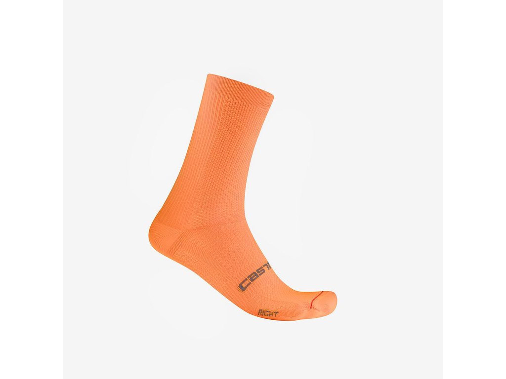 Castelli Espresso 18 Sock - Cykelstrømper - Vivid Orange - XXL Castelli Espresso 18 Sock - Cykelstrømper - Vivid Orange - XXL