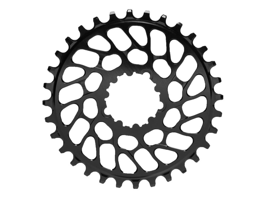absoluteBLACK Rund klinge - Sram - Direct mount - Offset 0 mm - 32 tænder - Sort