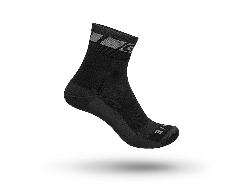 GripGrab Merino Regular Cut - Uldcykelsokker - Sort