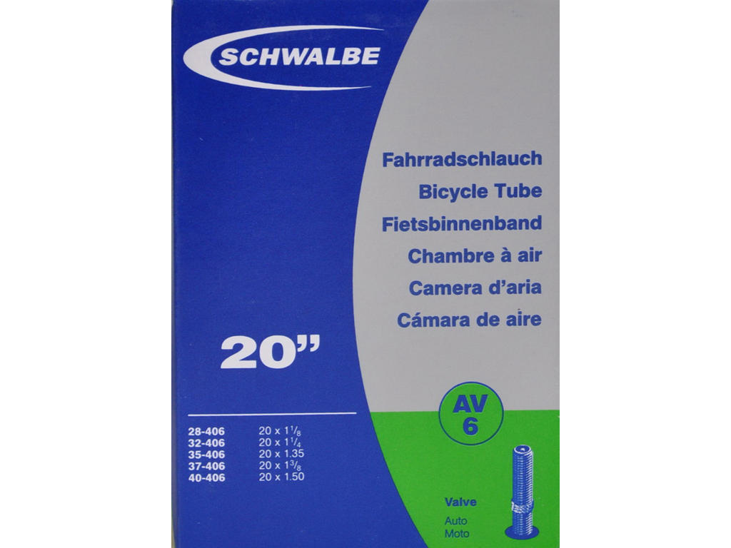 Schwalbe slange 20 x 1.00-2.50 - 40mm lang Autoventil