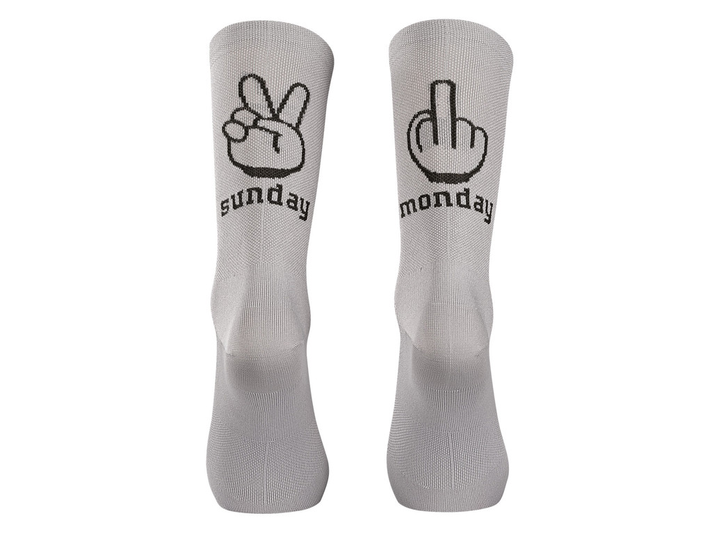 Northwave - Sunday Monday - Cykelstrømper - Lys Grå/Grøn - L