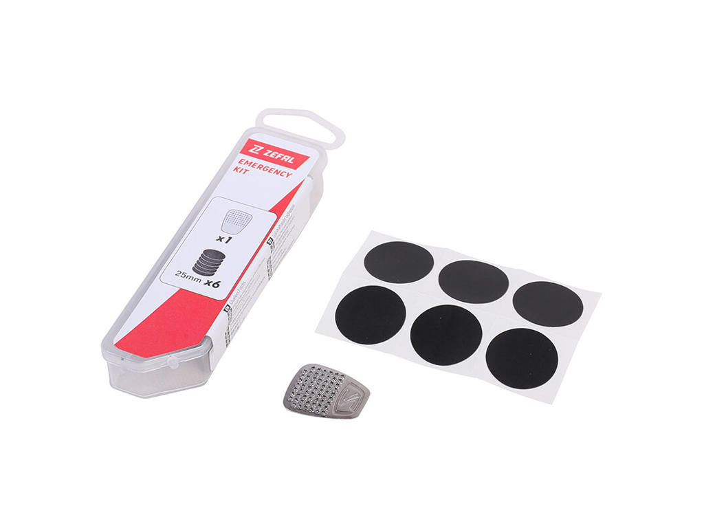 Zefal Repair Emergency Kit - 6 Lapper uden lim & Tubeless Grater