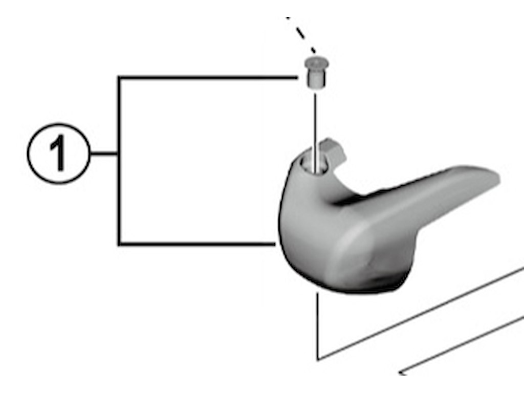Shimano GRX navneplade venstre og skrue til skiftegreb model ST-RX820