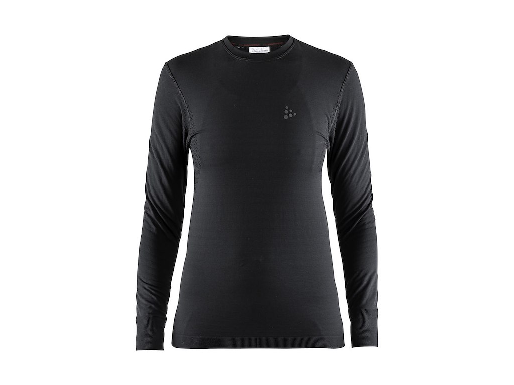 Craft Warm Comfort svedtrøje med lange ærmer til kvinder, sort Størrelse XS