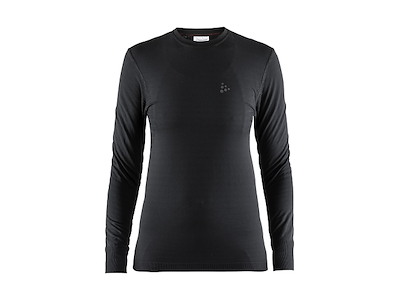 Craft Warm Comfort svedtrøje med lange ærmer til kvinder, sort Størrelse XS