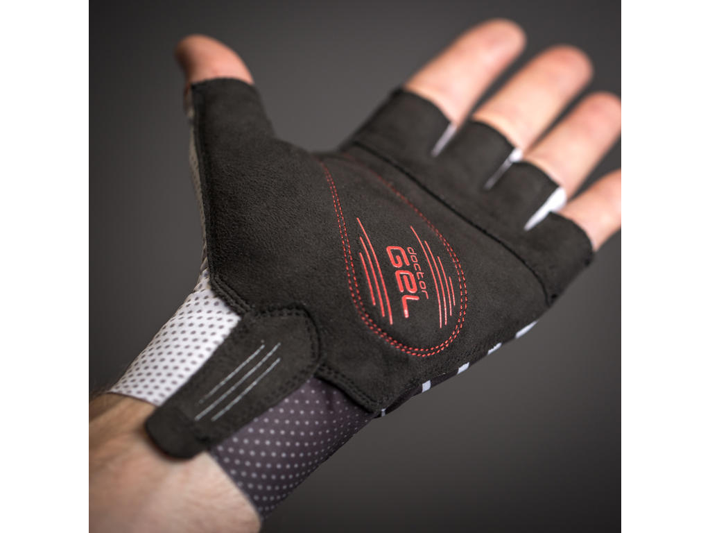 GripGrab 1034 Aero TT - Cykelhandske - Kort - Hvid/sort