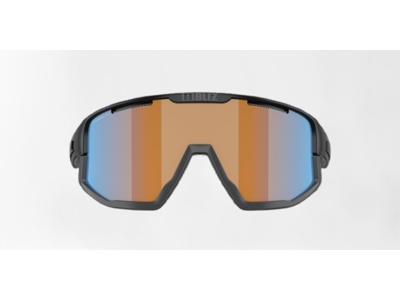 Bliz Fusion Small (25) - Cykelbriller - Coral/Orange Mirro blue Lens - Mat Sort