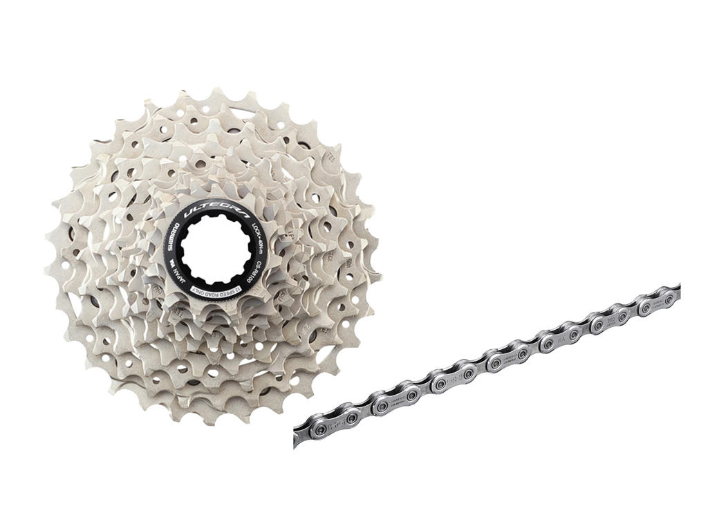 Shimano Ultegra kassette og kæde - 12 gear kassette 11-30/34 tands - Inkl. M8100 kæde