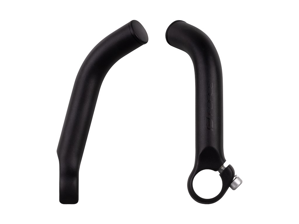 FORCE bar ends B4.5  14,5 cm lang aluminium- mat sort