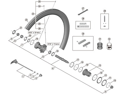 Shimano Dura Ace stop ring til baghjul model WH-R9200-C50-TU-R