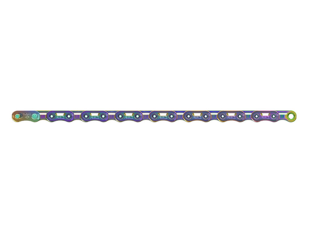 SRAM RED E1 Flattop kæde 12 Speed Rainbow